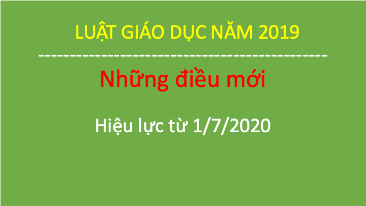 Luật giáo dục năm 2020